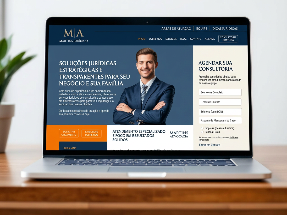 Mockup de site para Serviços locais